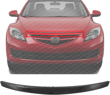 Front Grille Molding Primed Direct Replacement Compatible with 2009-2013 Mazda 6 MA1210103 GS3L50711CBB