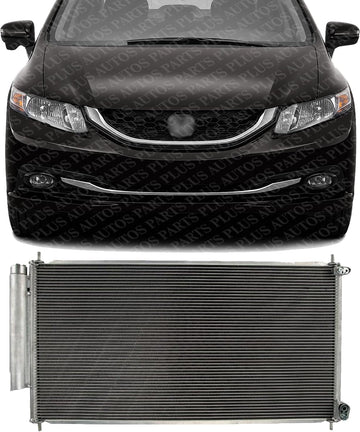 Front AC Condenser Aluminum Core Direct Replacement Compatible With 2012-2015 Honda Civic HO3030157 80110TS4T01