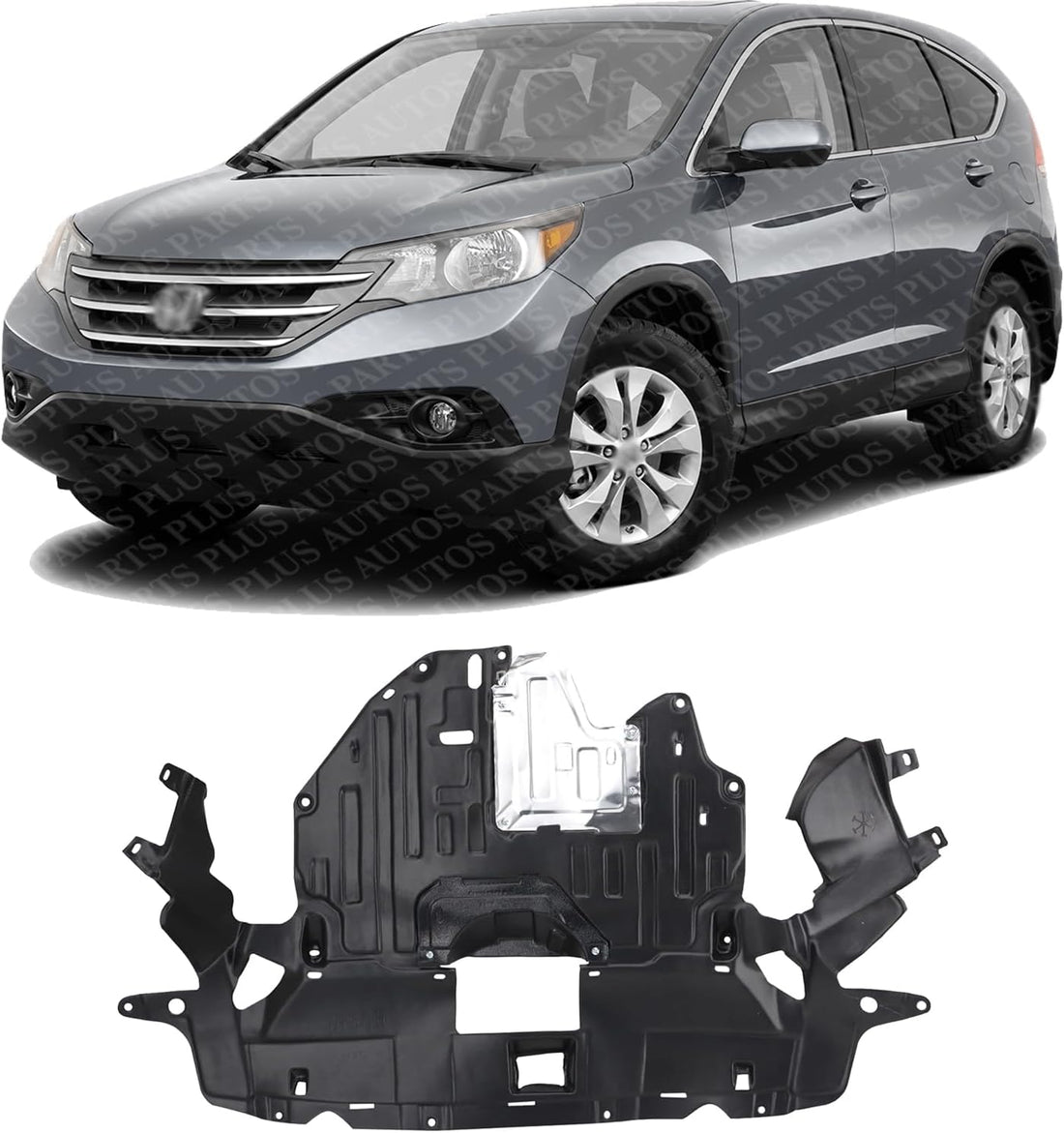 Front Engine Splash Shield Under Cover Plastic Direct Replacement Compatible with 2012-2014 Honda CR-V HO1228137 74110T0GA00