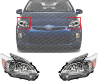 Set Of 2 Front Headlight Lens And Housing Right Passenger & Left Driver Side Direct Replacement Compatible With 2010-2011 Toyota Prius TO2518122 TO2519122 8117047211 8113047211