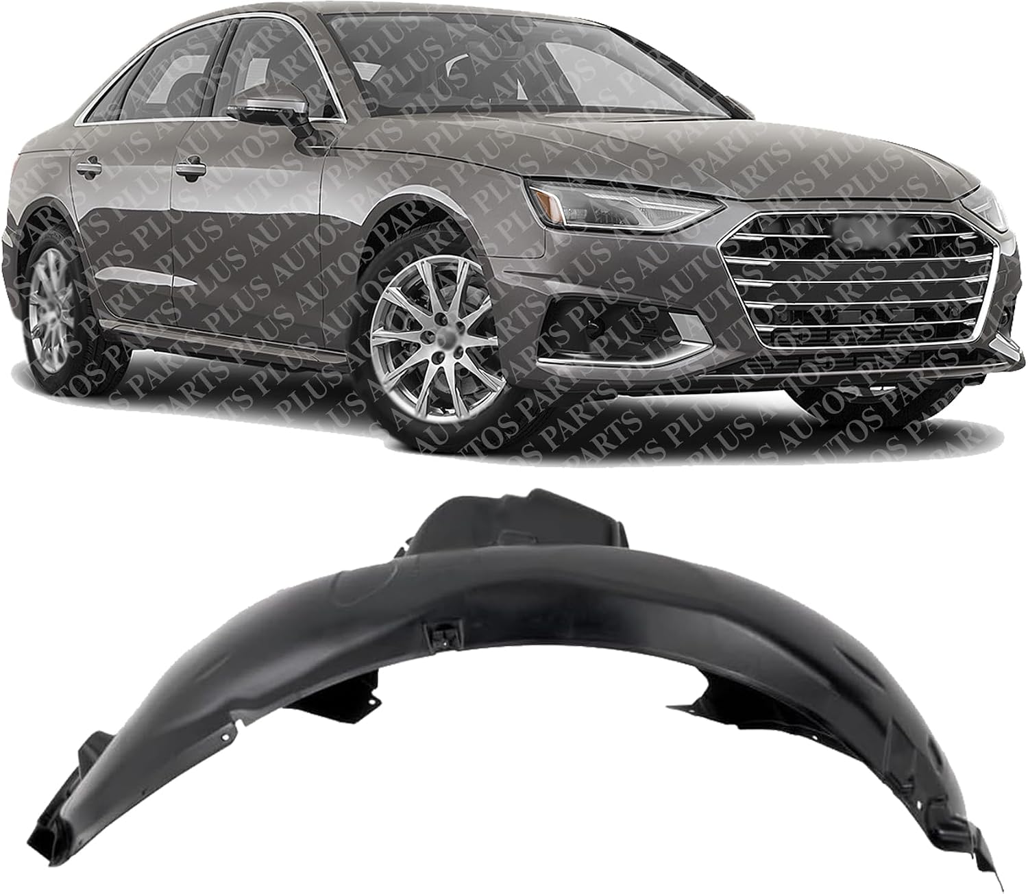 Front Fender Liner Right Passenger Side Direct Replacement Compatible With 2020-2021 Audi A4 / S4 AU1249151 8W0821172G