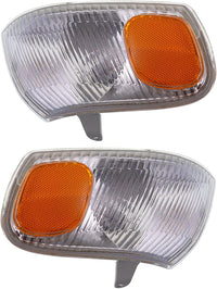 Set Of 2 Front Corner Signal Light Assembly Right Passenger & Left Driver Side Direct Replacement Compatible With 1998-2000 Toyota Corolla TO2521150 TO2520150 8151002040 8152002040
