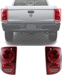 Set Of 2 Tail Light Assembly Right Passenger & Left Driver Side Direct Replacement Compatible With 2005-2010 Dodge Dakota 55077604AD-PFM 55077605AD-PFM