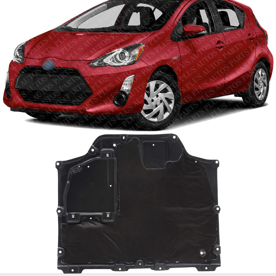 Front Center Engine Splash Shield Under Cover Direct Replacement Compatible with 2016-2018 Toyota Prius TO1228224 5141047020-PFM