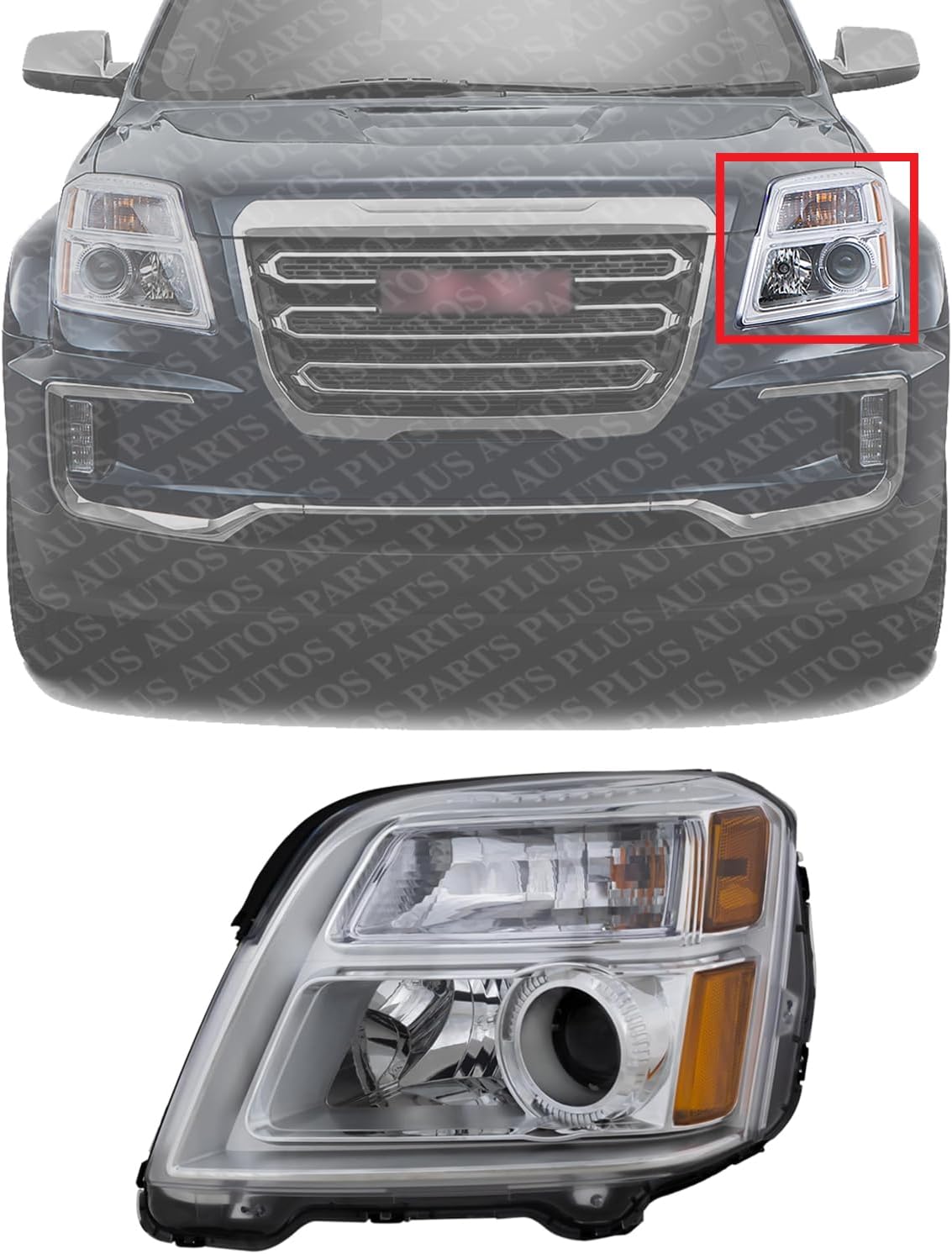 Front Head Light Assembly Left Driver Side Direct Replacement Compatible With 2016-2017 GMC Terrain GM2502435 84791980 84064626