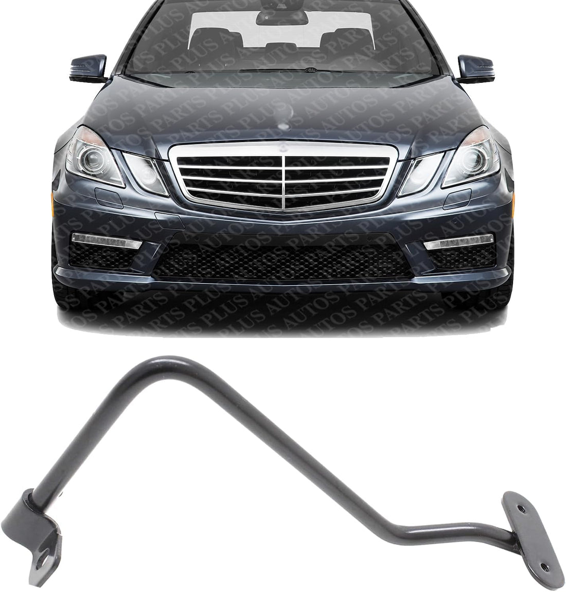 Front Radiator Support Bracket Steel Direct Replacement Compatible with 2010-2016 Mercedes Benz E-Class MB1225191 2128980232