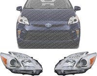 Set Of 2 Front Headlight Lens And Housing Halogen Right Passenger & Left Driver Side Direct Replacement Compatible With 2012-2015 Toyota Prius TO2519134 TO2518134 8113047520