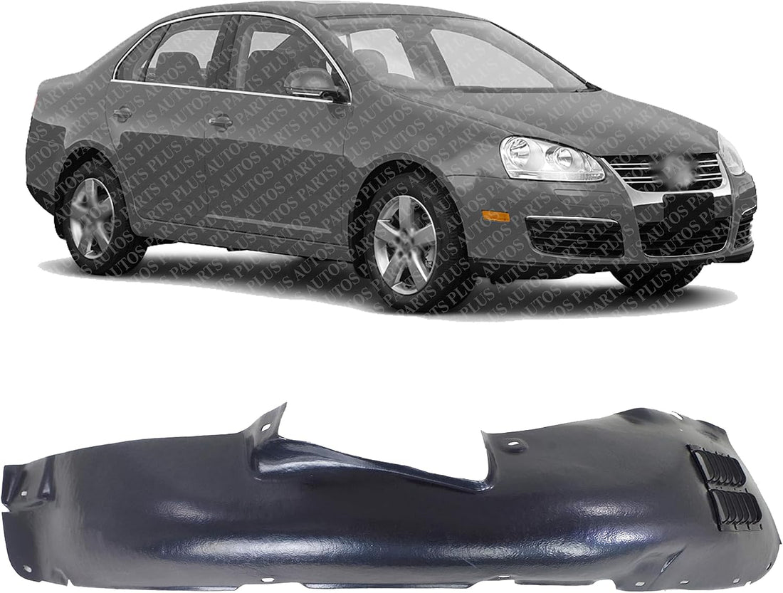 Front Fender Liner Right Passenger Side Direct Replacement Compatible with 2007-2009 Volkswagen Jetta City VW1249129 1JM809962A