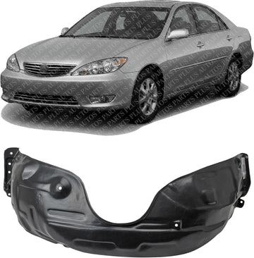 Front Fender Liner Left Driver Side Direct Replacement Compatible With 2002-2006 Toyota Camry TO1248116 53876AA011