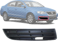 Front Fog Light Cover Black Right Passenger Side Direct Replacement Compatible With 2006-2010 Volkswagen Passat VW1039107 3C08536669B9