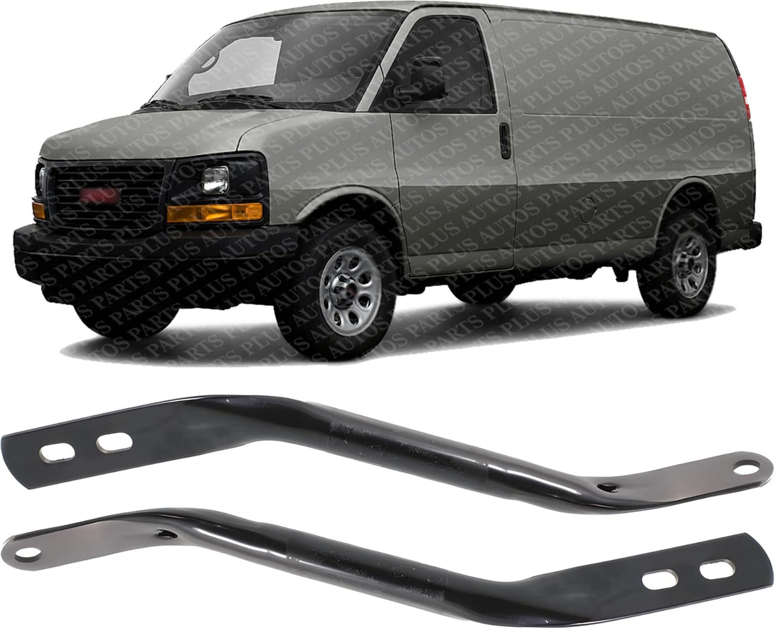 New Front Bumper Brace Brackets Steel Right Passenger & Left Driver Side Direct Replacement for GMC Savana/Chevrolet Express 2003-2021 25725663 GM1066151