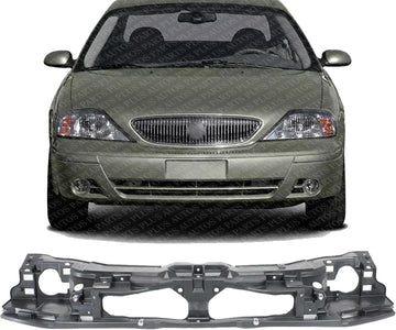 Front Grille Opening Header Panel Thermoplastic & Fiberglass Direct Replacement Compatible With 2000-2007 Ford Taurus FO1221120 1F1Z8A284AA
