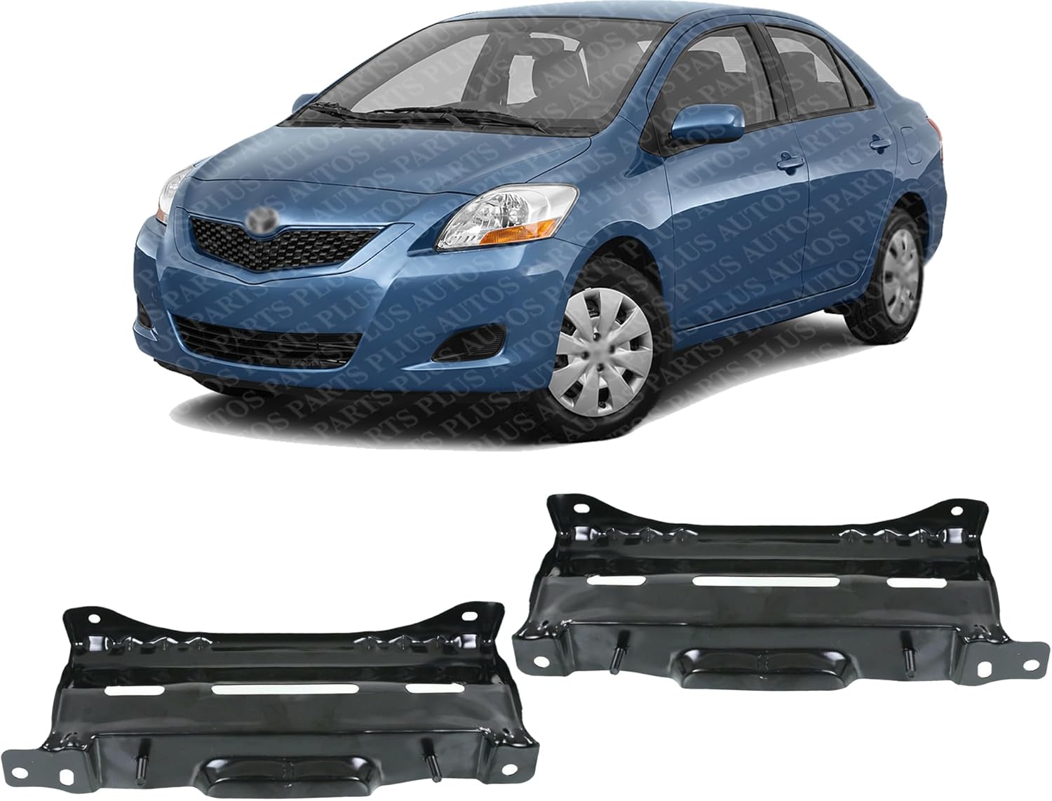 Front Bumper Cover Bracket Left Driver & Right Passenger Side Direct Replacement Compatible with 2007-2014 Toyota Yaris TO1067156 TO1066156 5316452020 5316552030
