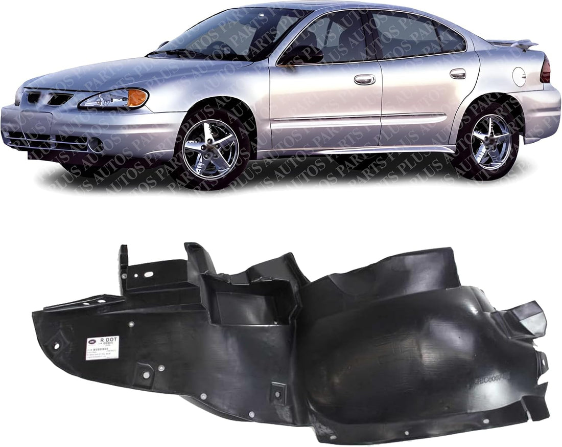 Front Section Fender Liner Left Driver Side Direct Replacement Compatible With 1999-2004 Pontiac Grand Am GM1248133 22618673