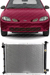 Front Radiator Aluminum Core Direct Replacement Compatible With 1991-2002 Ford Escort FO3010110 F5CZ8005A