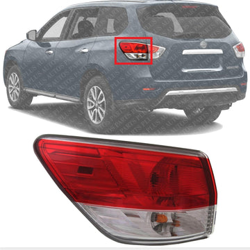 Tail Light Assembly Left Driver Side Direct Replacement Compatible With 2013-2016 Nissan Pathfinder NI2804101 265553KA0A
