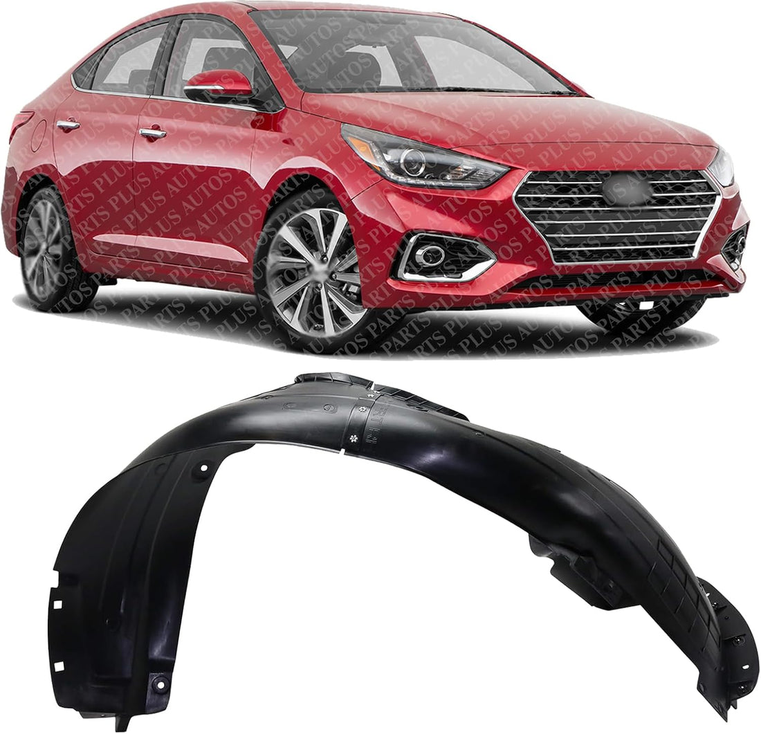 Front Fender Liner Right Passenger Side Direct Replacement Compatible With 2018-2022 Hyundai Accent HY1249170 86812J0000