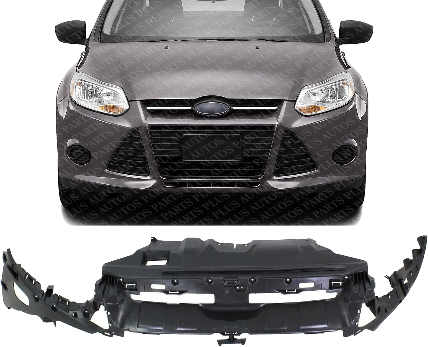 Front Bumper Upper Bracket Plastic Direct Replacement Compatible with 2012-2014 Ford Focus FO1065105 CP9Z17C897A