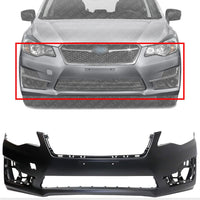 Front Bumper Cover Primed Direct Replacement Compatible With 2015-2016 Subaru Impreza SU1000179 57704FJ050