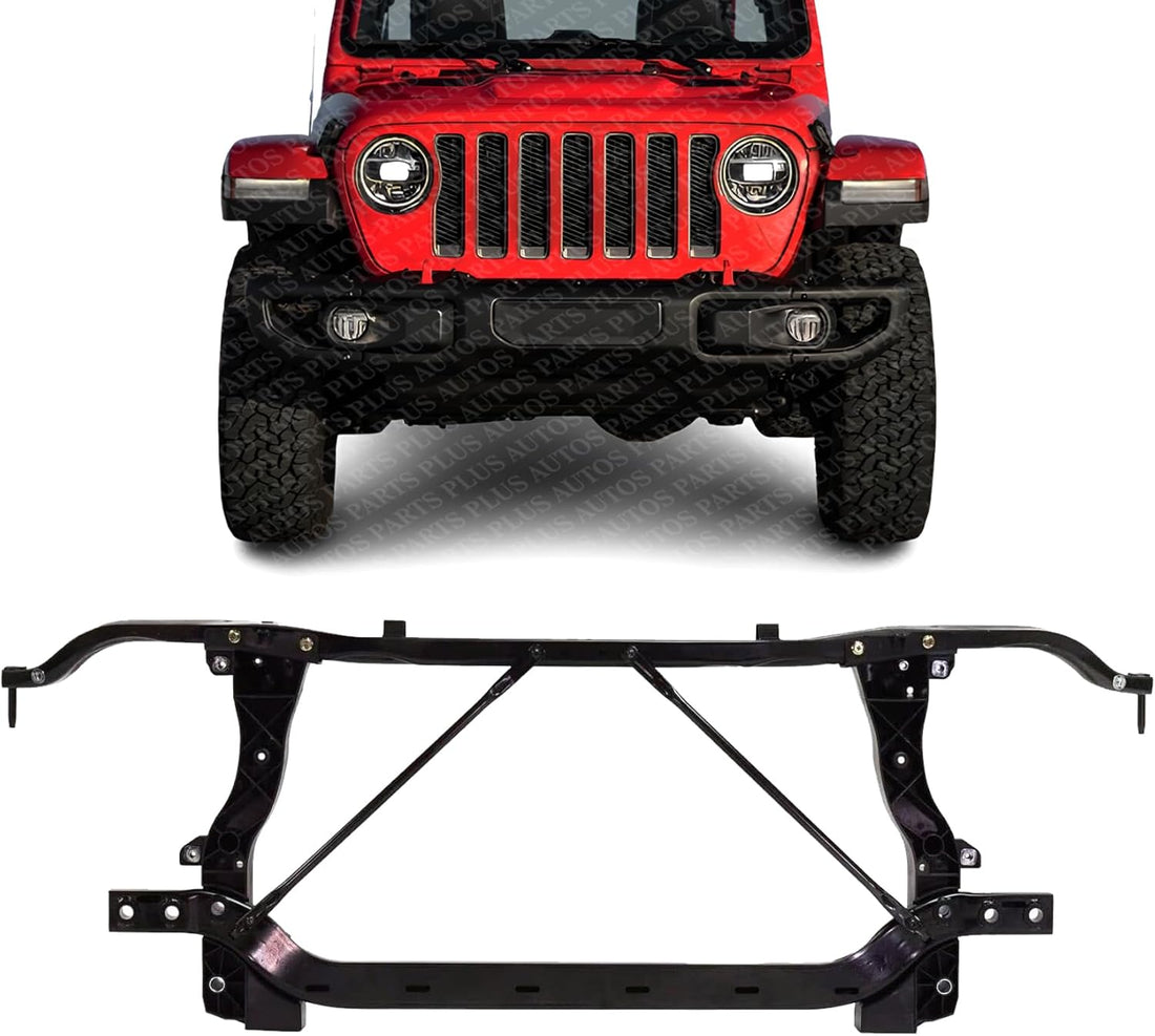 Front Radiator Support Plastic with Steel Direct Replacement Compatible with 2019-2021 Jeep Wrangler / 2020-2021 Gladiator CH1225317 68292503AC 68292503AB