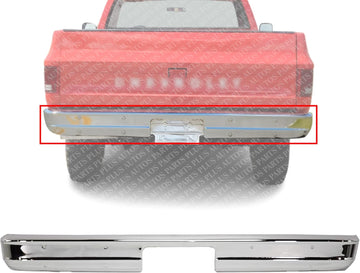 Rear Bumper Face Bar Chrome Steel Direct Replacement Compatible With 1973-1980 Chevrolet & GMC C/K Series GM1102287 6272566