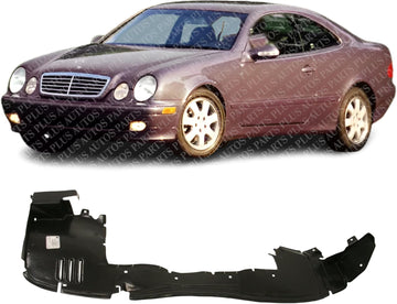Front Fender Liner Rear Section Left Driver Side Direct Replacement Compatible With 2000-2003 Mercedes Benz CLK-Class MB1248129 2086901130