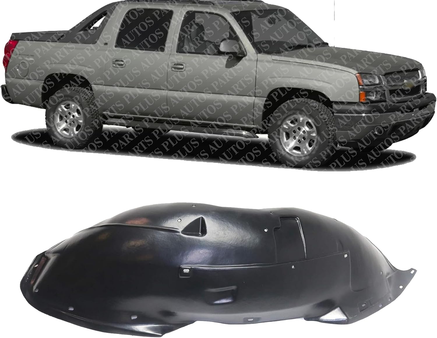 Front Fender Liner Right Passenger Side Direct Replacement Compatible With 2002-2006 Chevrolet Avalanche GM1251114 15082294