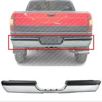 Rear Bumper Chrome With Step Pad Provision Without Mounting Bracket Direct Replacement Compatible With 1994-2001 Dodge Ram 1500/1994-2002 2500 3500 CH1102328 82401316
