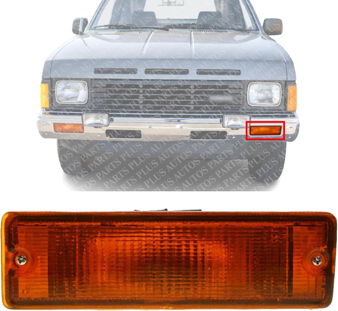 Front Turn Signal Light Assembly Left Driver Side Direct Replacement Compatible With 1986-1987 Nissan D21 NI2520106 B612501G00