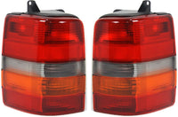 Set Of 2 Tail Lamp Lens And Housing Left Driver & Right Passenger Side Direct Replacement Compatible With 1993-1998 Jeep Grand Cherokee CH2801121 CH2800121 55155738AA 55155739AA