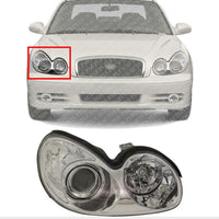 Front Head Light Assembly Right Passenger Side Direct Replacement Compatible With 2002-2005 Hyundai Sonata HY2503126 921023D050