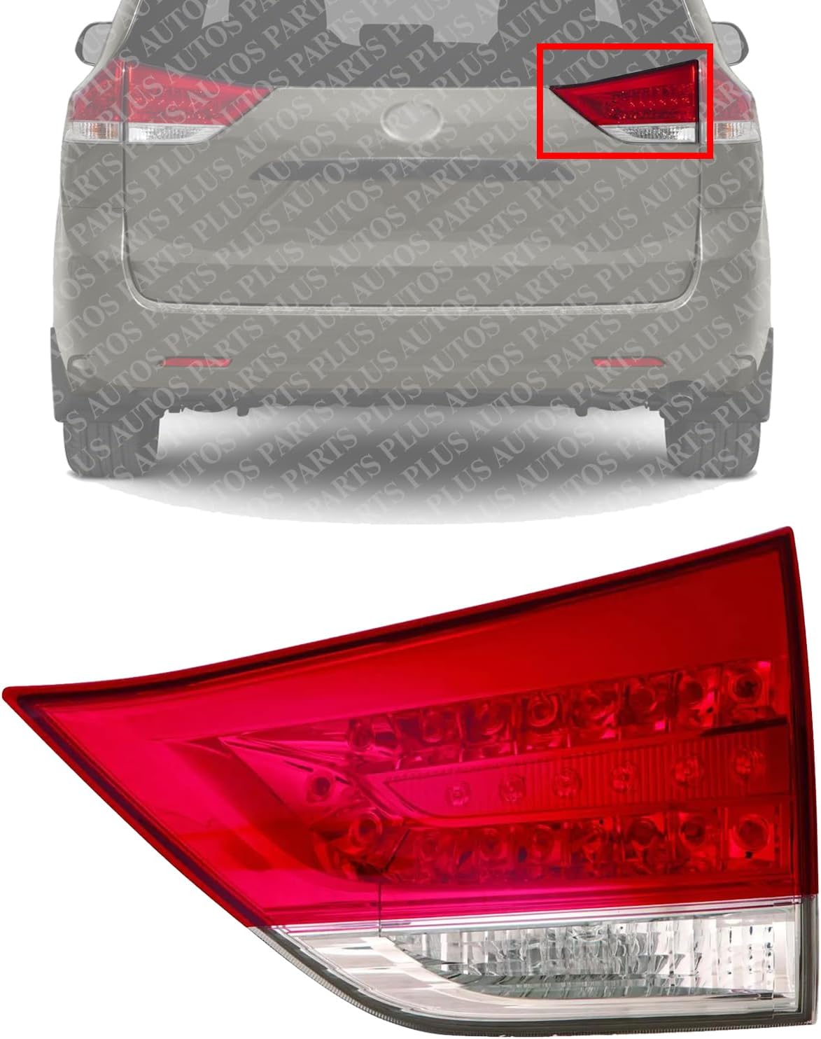 Tail Light Inner Assembly Direct Replacement Compatible With 2012-2014 Toyota Sienna TO2803125 8158008011