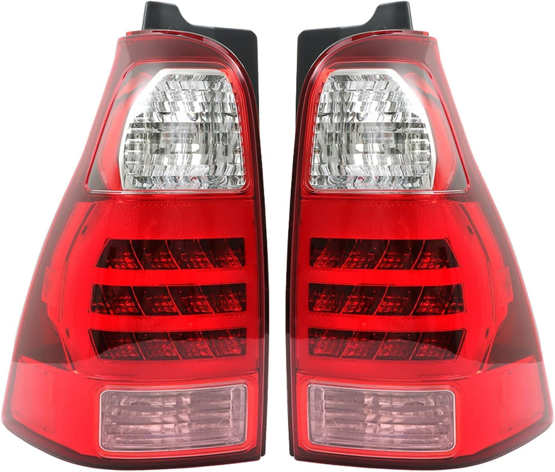 Set Of 2 Tail Light Assembly Lens And Housing Left Driver & Right Passenger Side Direct Replacement Compatible With 2006-2009 Toyota 4Runner TO2800172 TO2801172 8155135320 8156135280