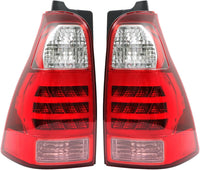 Set Of 2 Tail Light Assembly Lens And Housing Left Driver & Right Passenger Side Direct Replacement Compatible With 2006-2009 Toyota 4Runner TO2800172 TO2801172 8155135320 8156135280