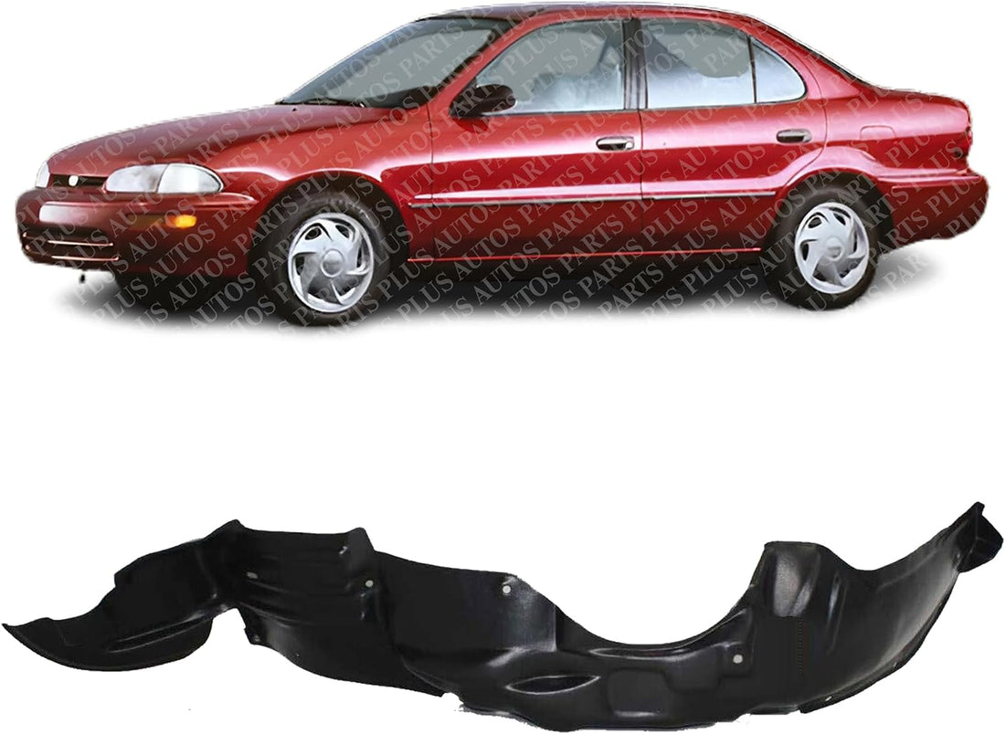 Front Fender Liner Left Driver Side Direct Replacement Compatible With 1993-1997 Geo Prizm GM1250101 94852070