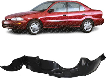 Front Fender Liner Left Driver Side Direct Replacement Compatible With 1993-1997 Geo Prizm GM1250101 94852070