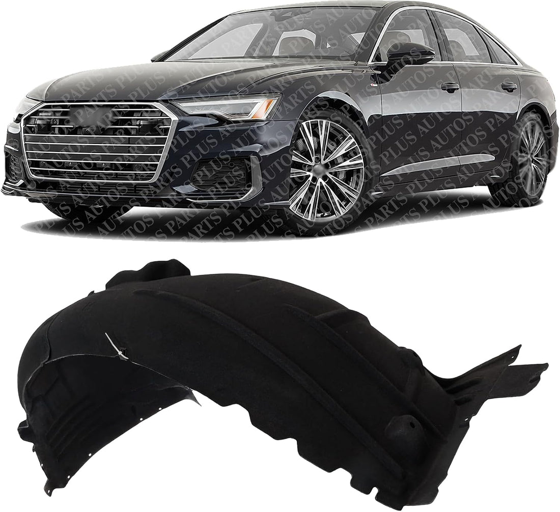 Front Fender Liner Left Driver Side Direct Replacement Compatible With 2019-2023 Audi A6 Quattro AU1248150 4K0821171M