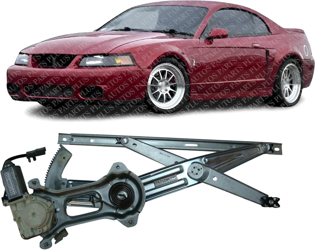 Front Power Window Regulator Left Driver Side Direct Replacement Compatible With 1994-2004 Ford Mustang FO1350131 1R3Z6323209AA-PFM