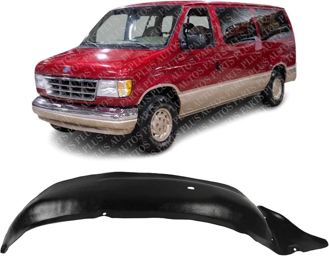 Front Fender Liner Left Driver Side Direct Replacement Compatible With 1992-1996 Ford E-Series FO1250108 F2UZ16103A
