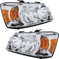 Set Of 2 Front Head Light Lens And Housing Right Passenger & Left Driver Side Direct Replacement Compatible With 2007 Toyota Highlander TO2518111 TO2519111 8113048550 8117048550