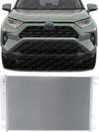 Front AC Condenser Aluminum Core Direct Replacement Compatible With 2018-2019 Toyota Camry / 2019-2021 RAV4 TO3030336 884A033020