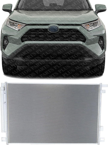 Front AC Condenser Aluminum Core Direct Replacement Compatible With 2018-2019 Toyota Camry / 2019-2021 RAV4 TO3030336 884A033020