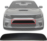 Front Bumper Molding Applique Textured With Hood Scoop Direct Replacement Compatible With 2015-2022 Dodge Charger CH1044124 68225517AA