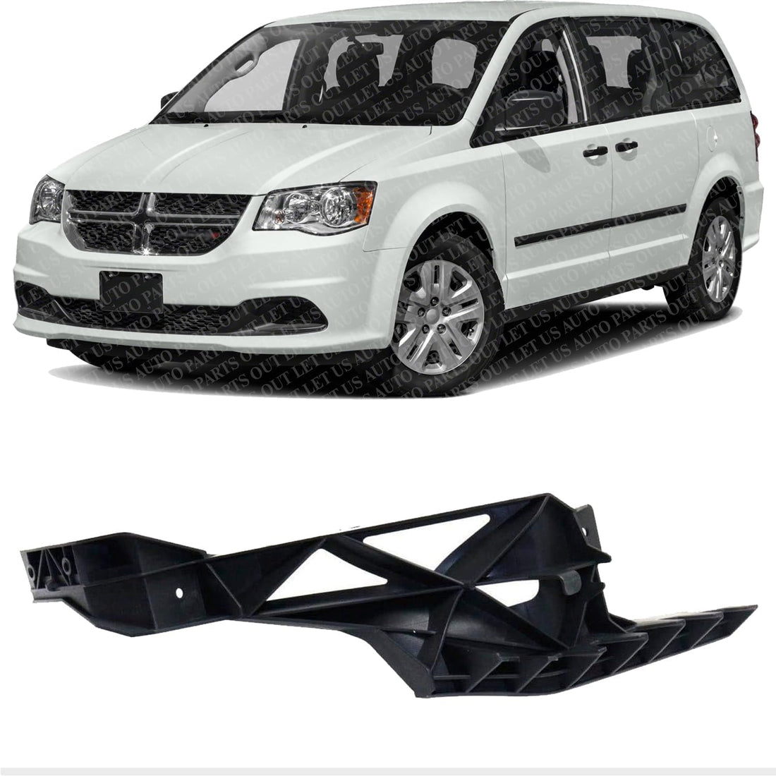 AUTOS PARTS PLUS Front Fender Support Bracket Left Driver Side Direct Replacement Compatible With 2011-2016 Chrysler Town & Country / 2011-2020 Grand Caravan CH1244105 68084829AA