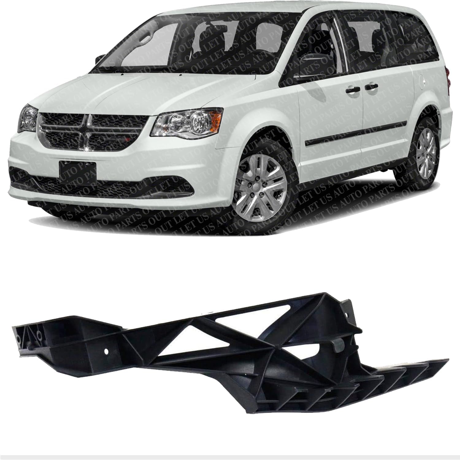AUTOS PARTS PLUS Front Fender Support Bracket Left Driver Side Direct Replacement Compatible With 2011-2016 Chrysler Town & Country / 2011-2020 Grand Caravan CH1244105 68084829AA