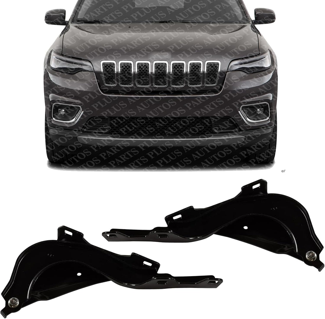 Set of 2 Front Hood Hinge Steel Right Passenger & Left Driver Side Direct Replacement Compatible with 2019-2022 Jeep Cherokee CH1236161 CH1236160 68290462AB 68290463AB