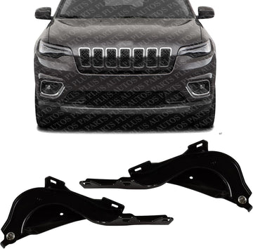 Set of 2 Front Hood Hinge Steel Right Passenger & Left Driver Side Direct Replacement Compatible with 2019-2022 Jeep Cherokee CH1236161 CH1236160 68290462AB 68290463AB