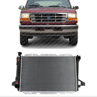Front Radiator With Heavy Duty Cooling Direct Replacement Compatible With 1985-1997 Ford F-150 FO3010134 F2TZ8005KA
