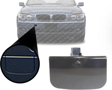 Front Bumper Tow Hook Cover Primed Direct Replacement Compatible With 2005-2008 BMW 7-Series BM1029119 51117135569