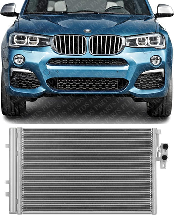 Front AC Condenser Aluminum Core Direct Replacement Compatible With 2015-2018 BMW X4 / 2011-2017 X3 BM3030131 64539216143